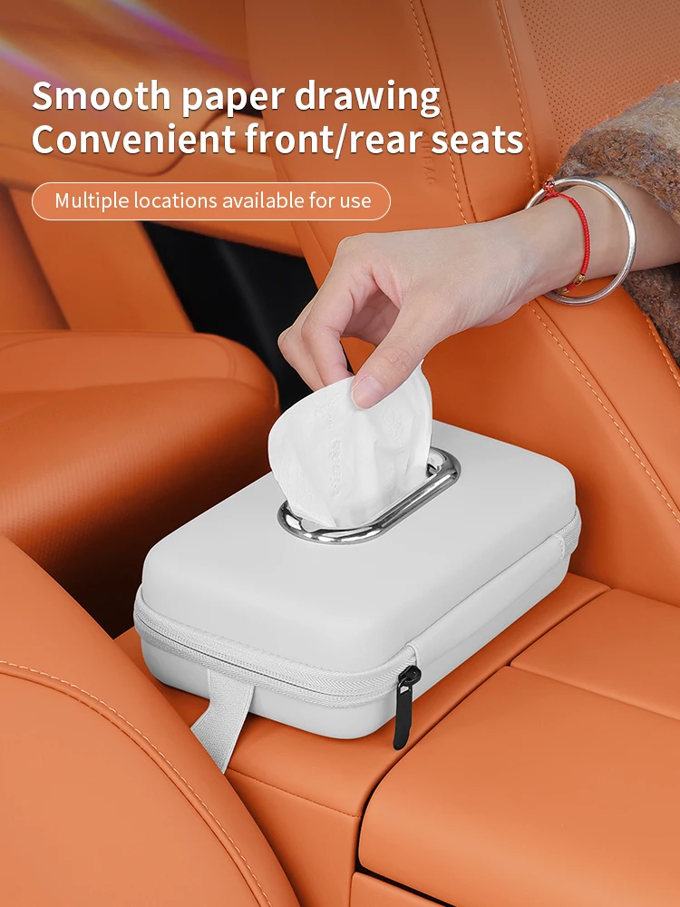 Car sun visor tissue box seat back car mounted tissue box car mounted armrest high-end storage decoration sanitary paper tissue box car interior accessories car tissue holder