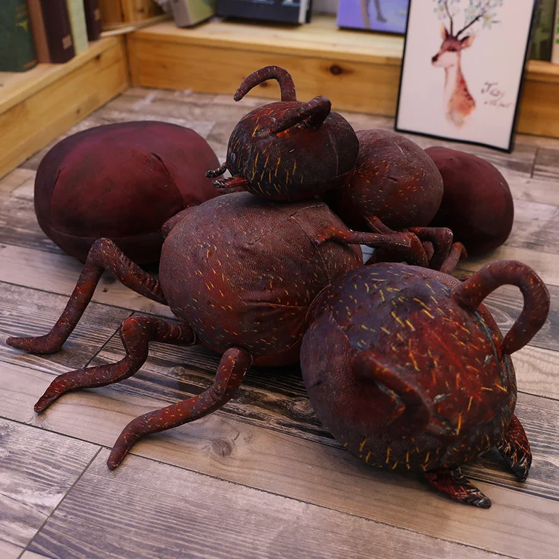 New Giant Siz Lifelike Ant Plush Toy Soft Stuffed Doll Animal Cartoon Pillow Bed Office Decor Trick Gift For Child Kid