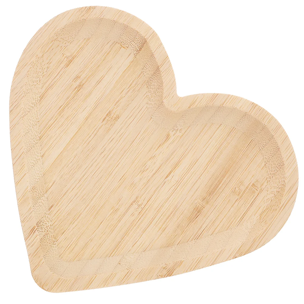 Heart Shaped Wooden Pallet Gift Tray Bread Round Practical Food Multi-function Dessert Large Plate 6