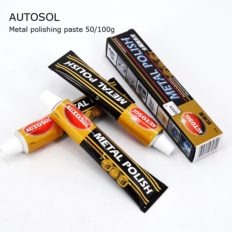 50100gGermanAUTOSOLMetalPolishingPasteStainlessSteelRustRemovalGrindingCopperMetal