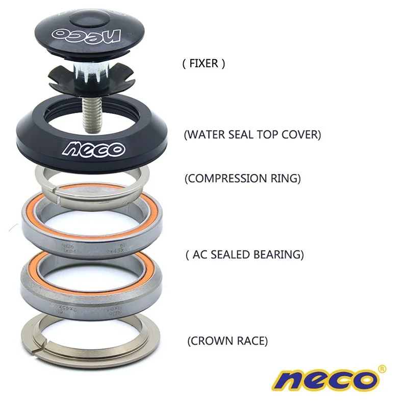 NECO Integrated Headset IS41 / IS41.8 / IS42 41mm 41.8mm MTB Road