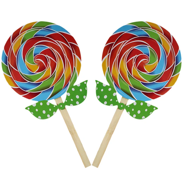 Giant Fake Lollipop Candy Land Prop Colorful Large Lollipop