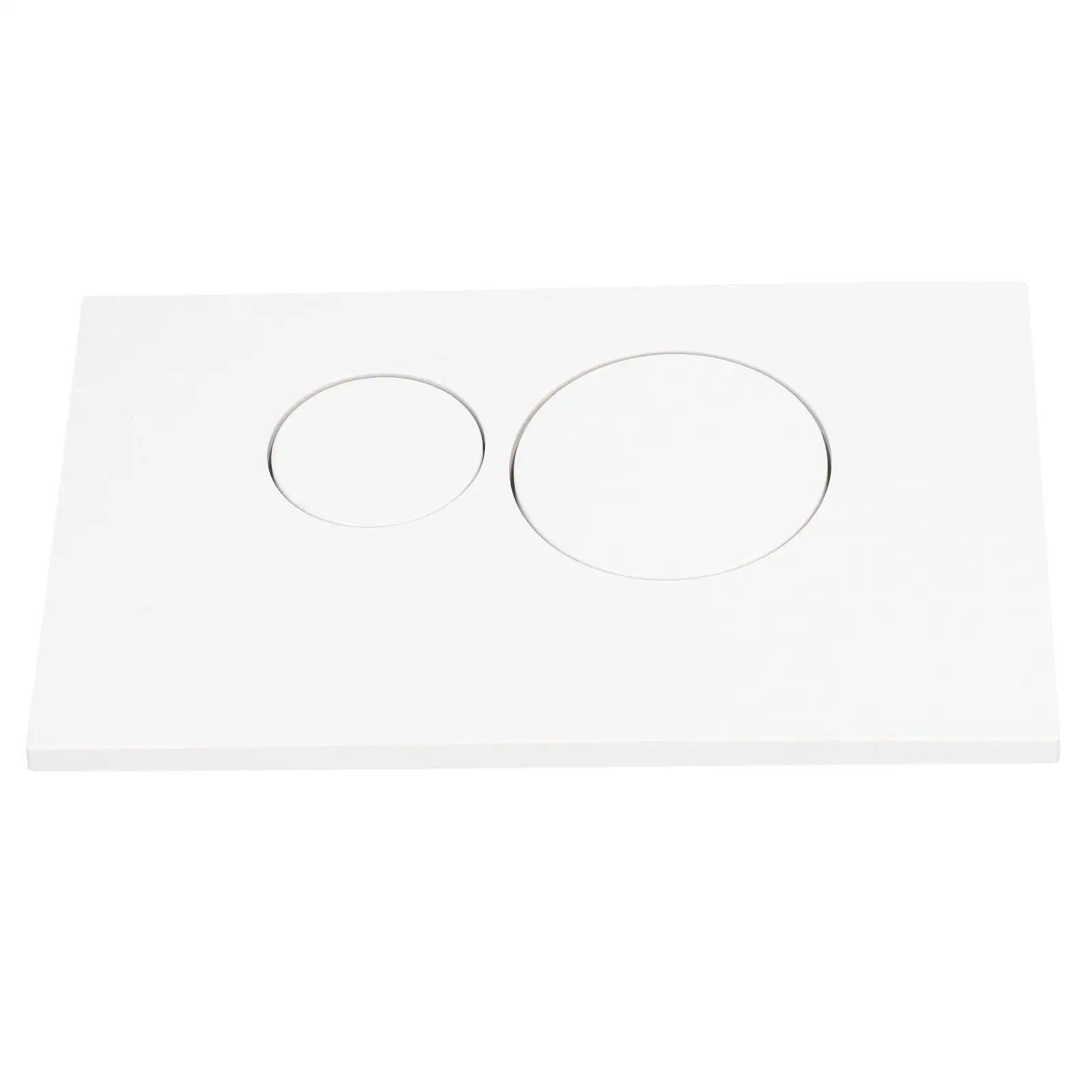 White ABS Dual Flush Toilet Tank Panel with Concealed Columns