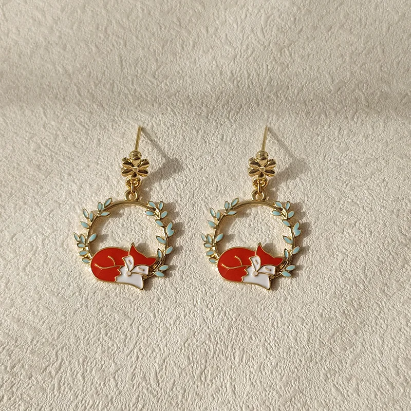 Kawaii Little Red Fox Harajuku Earrings - Limited Edition