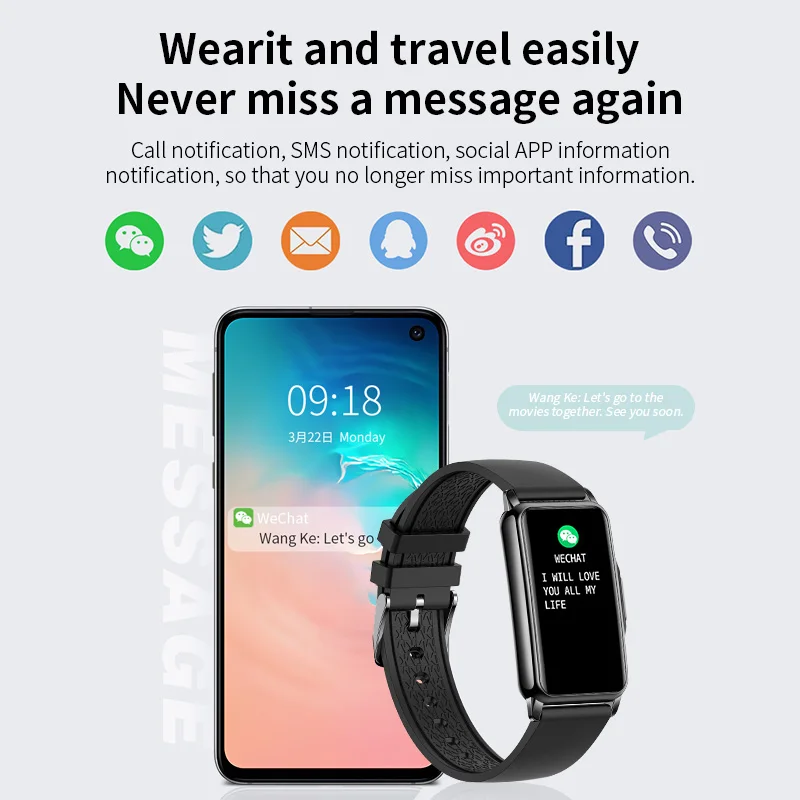 블루투스 연결 전화 스마트 시계 여성 남성 음악 피트니스 스포츠 팔찌 수면 모니터 남자 방수 Smartwatch 여성 + 박스