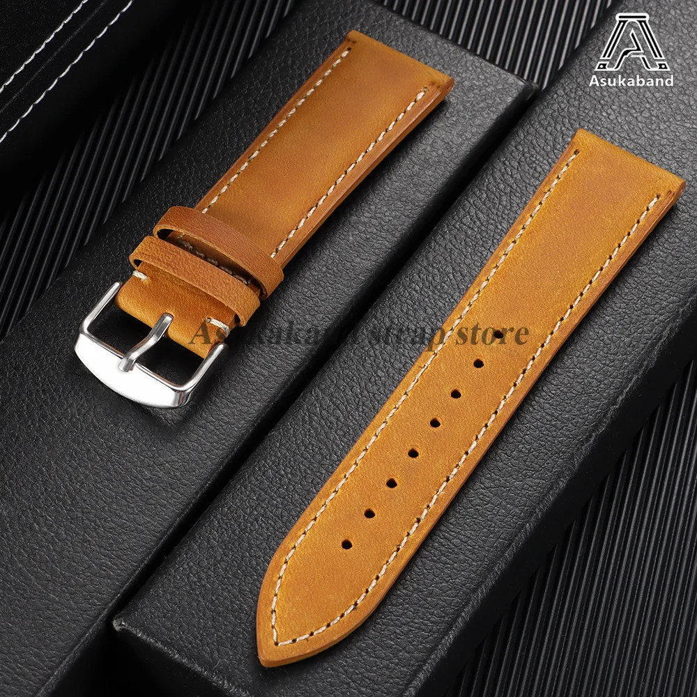 Vintage Leather Watch Strap – Universal Smartwatch Band