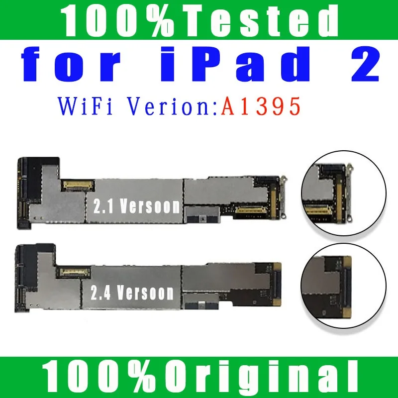A1395 WIFI A1396 or A1397 3G Cellular iCloud-free Logic Board for IPad 2