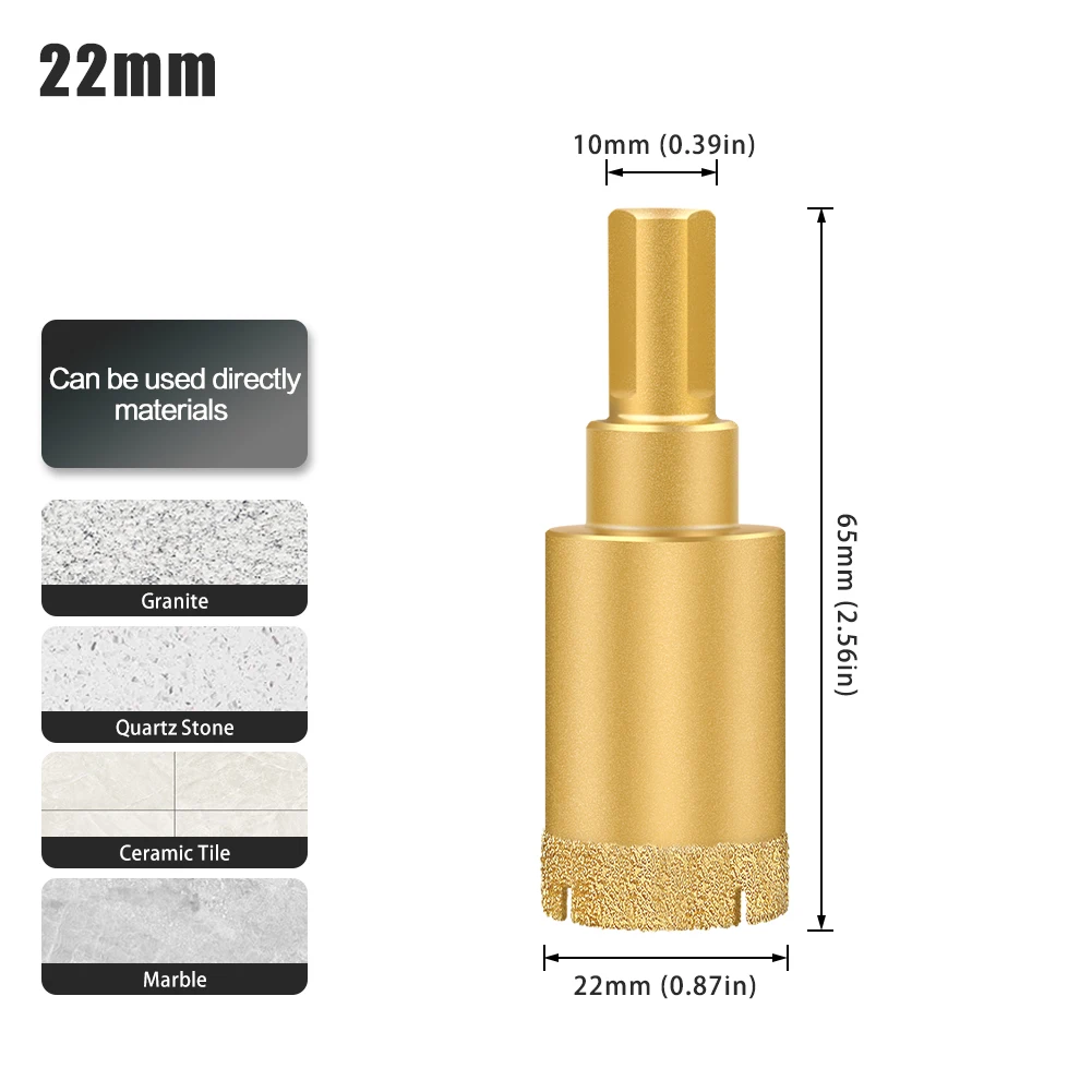 High-Grade Diamond-Coated Drill Bit for Tile, Marble, Glass, and Ceramic Drilling