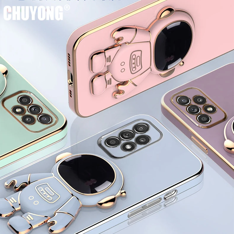 Luxus-Plating-Halter-Hülle für Samsung Galaxy A02S A12 A22 A32 A42 A52 A52S A72 A21S A31 A51 A71 A50 Etui Cases Astronau_voghion.com