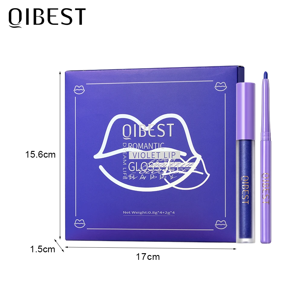 4 Matte Liquid Lipstick With 4 Lipliner Set Long-Lasting Non-Stick Cup Not Fade Waterproof High Pigmented Lipgloss Halloween Kit