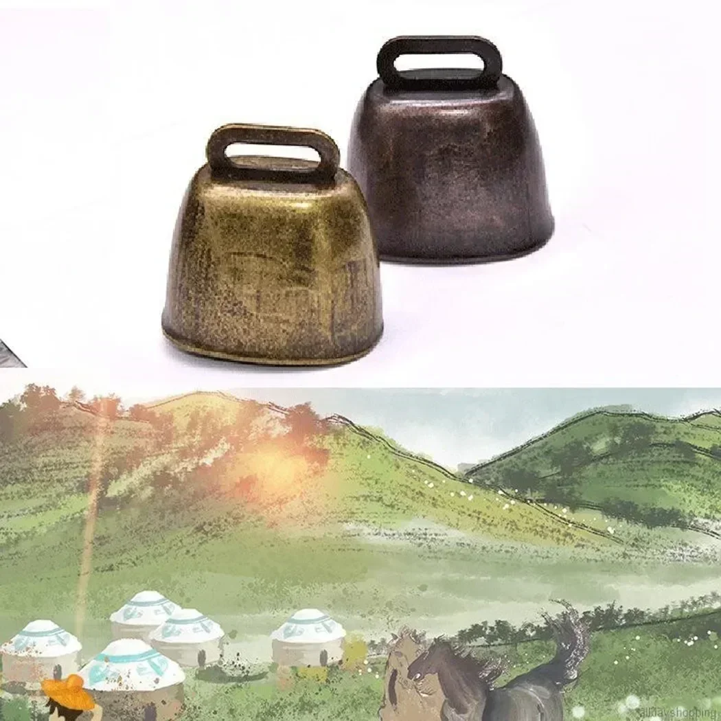 Grazing Bell 1PC Copper Bells Metal Pet Animal Farm Bell Vintage Home Decor 35*34.6*24mm wind bell brass bell