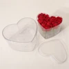 New Acrylic Love Crystal Flower Box Rose Bundle Gift Boxs Transparent Flower Gifts heart shape Packaging Flower Shop box Gifts 3