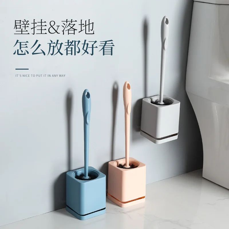 

Bathroom Black Toilet Brush Plastic Brush Head No Dead Corners Home Floor-standing Cleaning Brushes WC Accessories