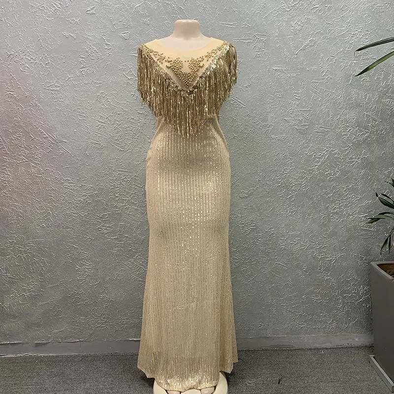 أنيقة فاخرة الترتر عارية تول فستان حفلة رسمية للنس...