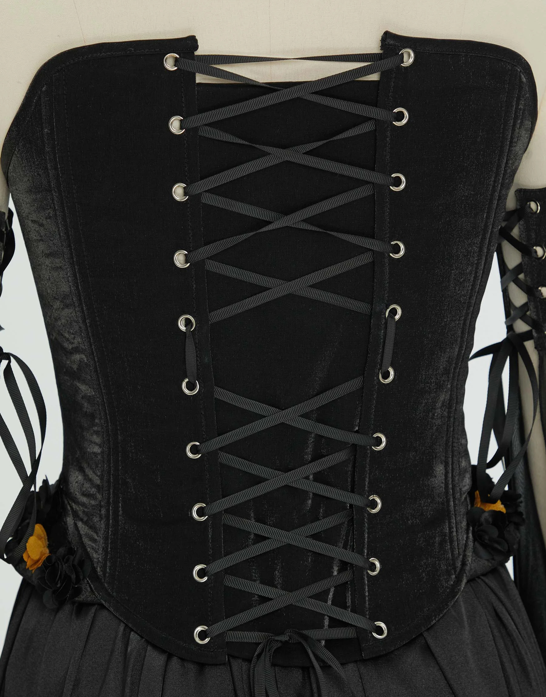 Vestito Medievale Donna | Abito Rinascimentale Bianco | Gotico Steampunk | Taglia S - Foto 2