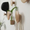 Wall Coat Rack Wooden Round Wall Hook Living Room Bedroom Porch Coat Rack Decorative Towel Hook Decorative Wooden Round Hook 3