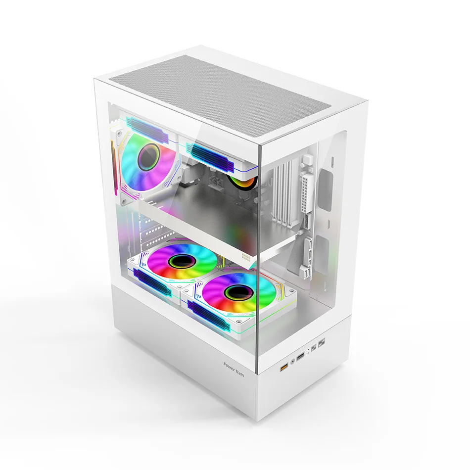 PC case power train illusionary realm desktop computer case seaview room side transparent M-ATX/ITX chassis support 240 water cooler