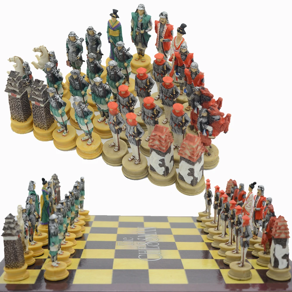 Japonês samurai personagem guerra resina xadrez tema jogo de