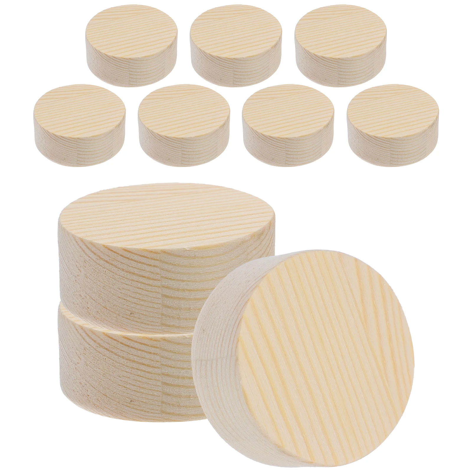 

10 PCS Wood Slices Wooden Chip for Painting Decor Crafts Hand Hubs Ornaments Bamboo Chips