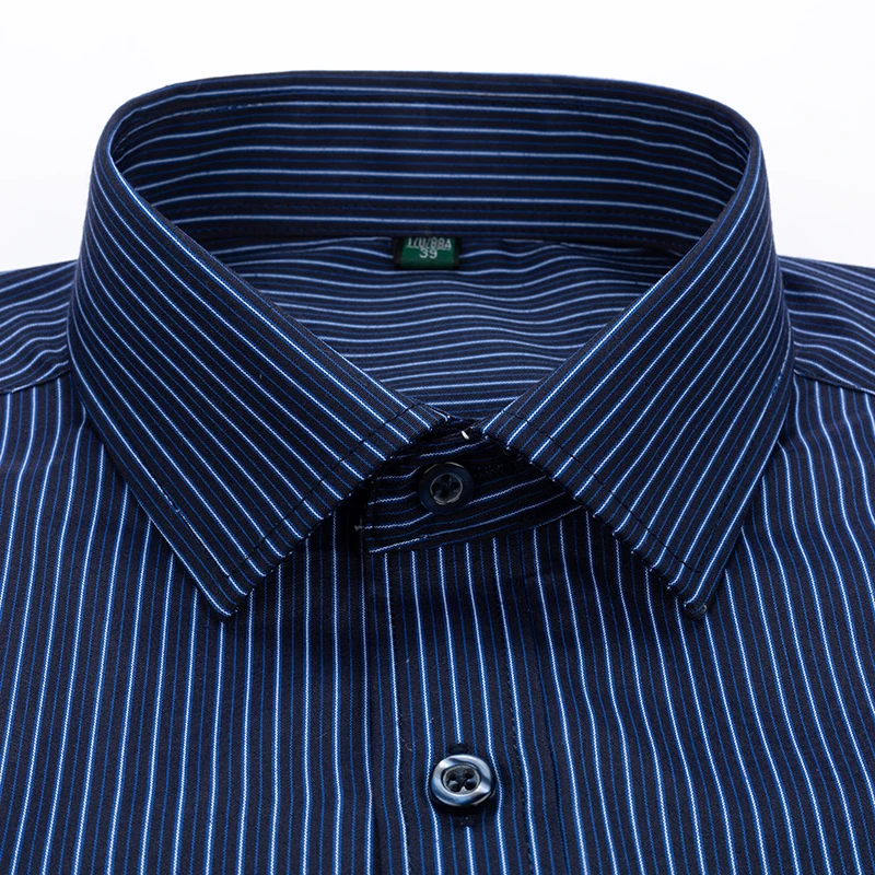 Men's Classic Blue Striped Long Sleeve Casual Shirt