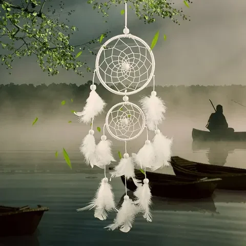 

Dream Catcher Creative Feather Weaving Crafts Aerial Charm Wind Chimes Home Room Decorations New Dream Catcher