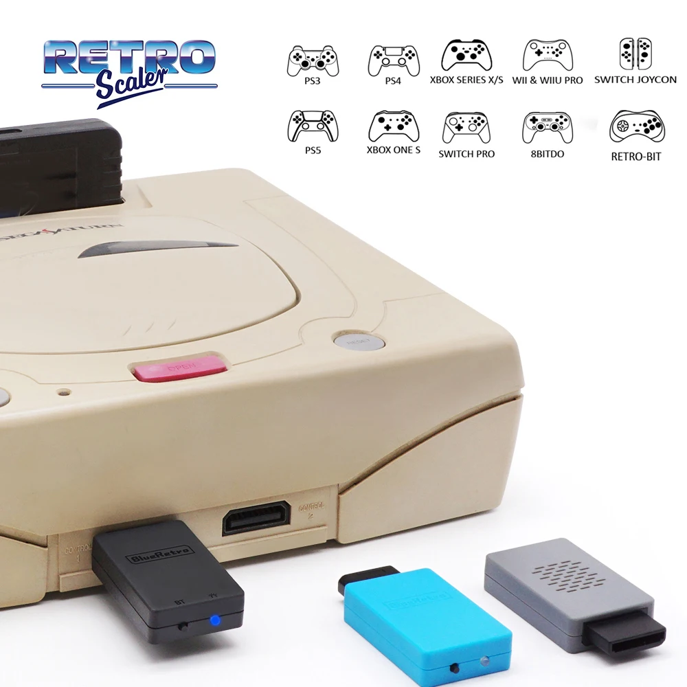 Retroscaler-adaptador de Controlador sem Fio Bluetooth Console Saturno Ps4 Ps5 Switch Pro Switch Joycon Xbox One s Controlador