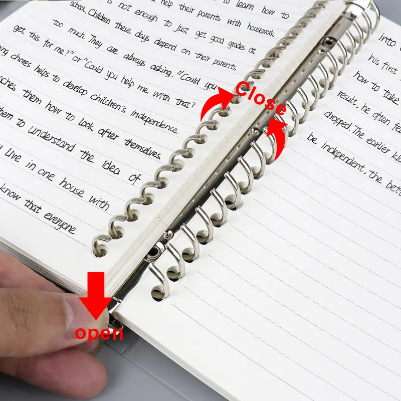 A4/B5/A5 Loose Leaf Refill Binder Notebook Blank/Line/Grid/Cornell Replacable Metal Ring Office&School Supplies Stationery - Image 3