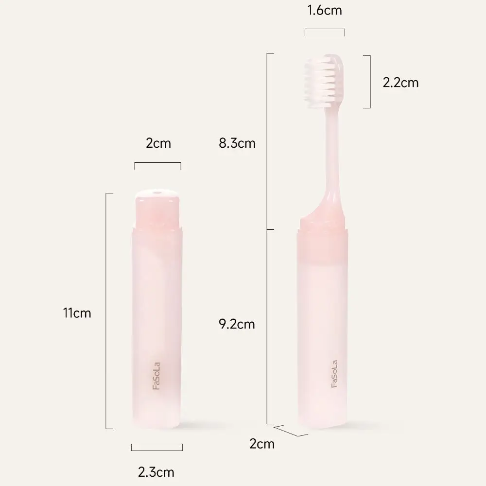 Portable Mini Travel Toothbrush Foldable Detachable Small Dental Brush Lightweight Soft Bristle Adult Toothbrush