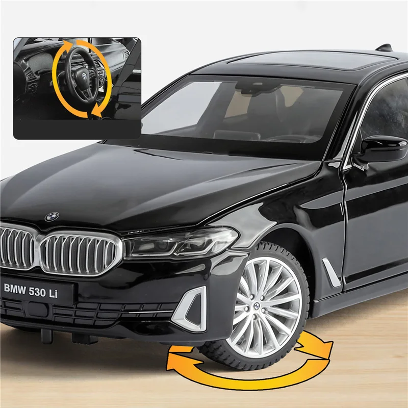 1:18 BMW 5 Series 530i 530LI Alloy Car Model Diecast Metal Luxy