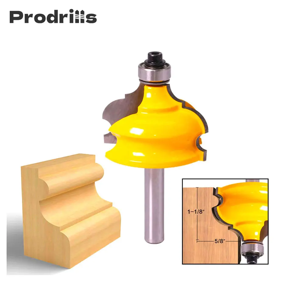 

Концевая фреза для перил Prodrill, полудуговая фреза для шкафа, фреза для шкафа, интерфейсная фреза, хвостовик 8 мм