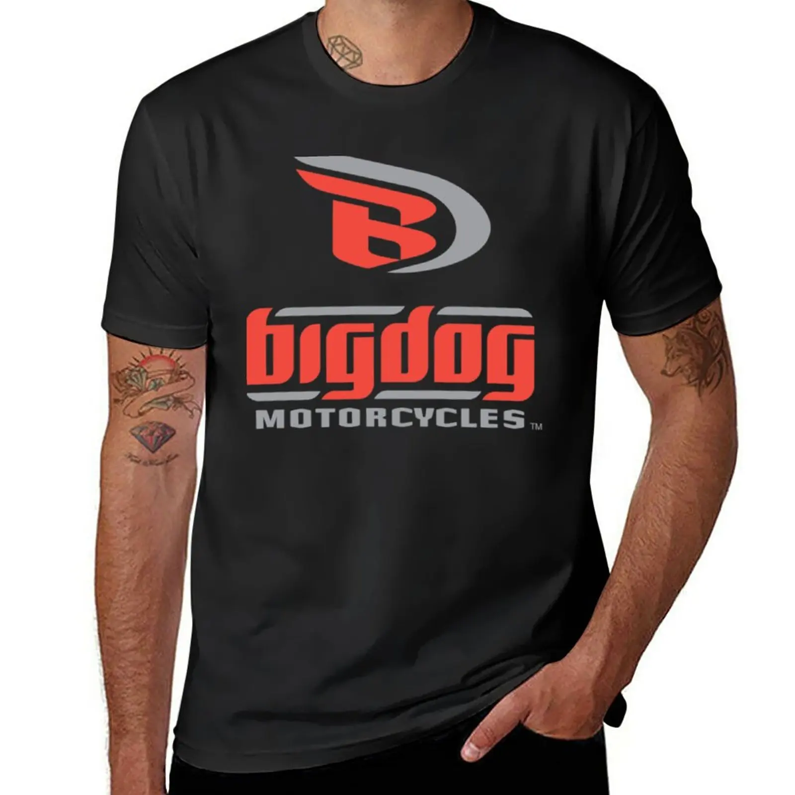 

Big Dog Motorcycle T-Shirt for a boy heavyweights quick drying aesthetic clothes oversized t shirt men