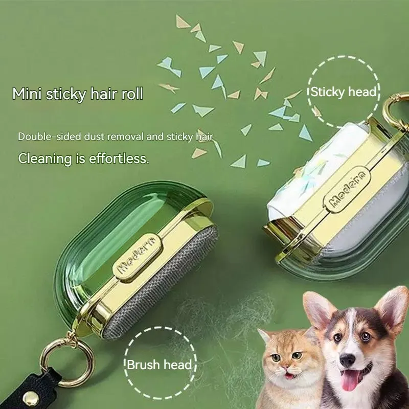 Mini Portable Clothes With Sticky Fur Pet Multifunctional Bidirectional Transparent Belt Cover