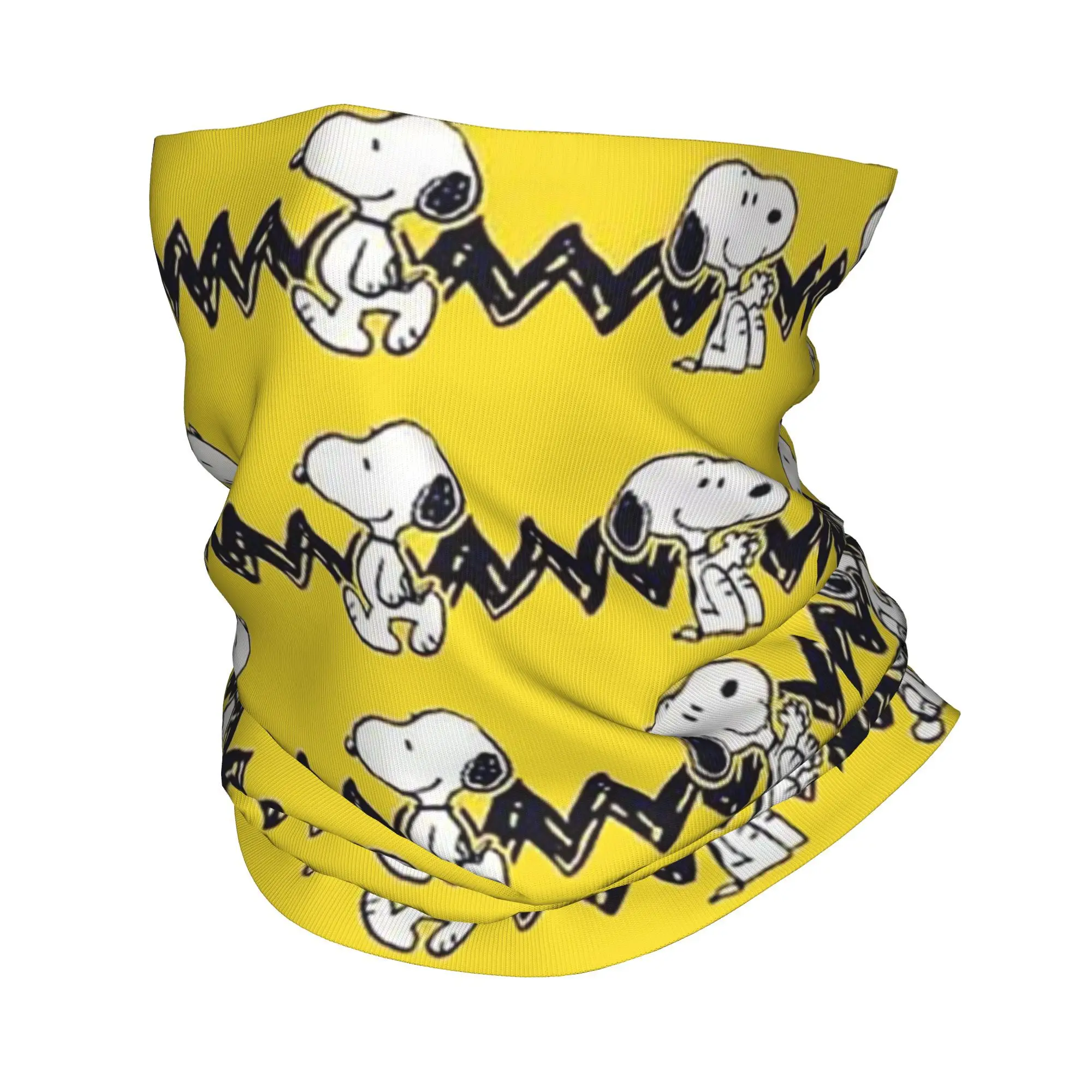 Snoopys Cartoon Bandana Neck Gaiter Windproof Face Scarf Cover Women Men Headband Tube Balaclava cycling bandana,neck wrap,neck gaiter,bandana neck cover,headband tube