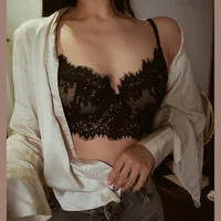 Nouveau soutien-gorge à bretelles français en dentelle Sexy, sous-vêtements dos nu, soutien-gorge gilet fin rétro pour femmes 4
