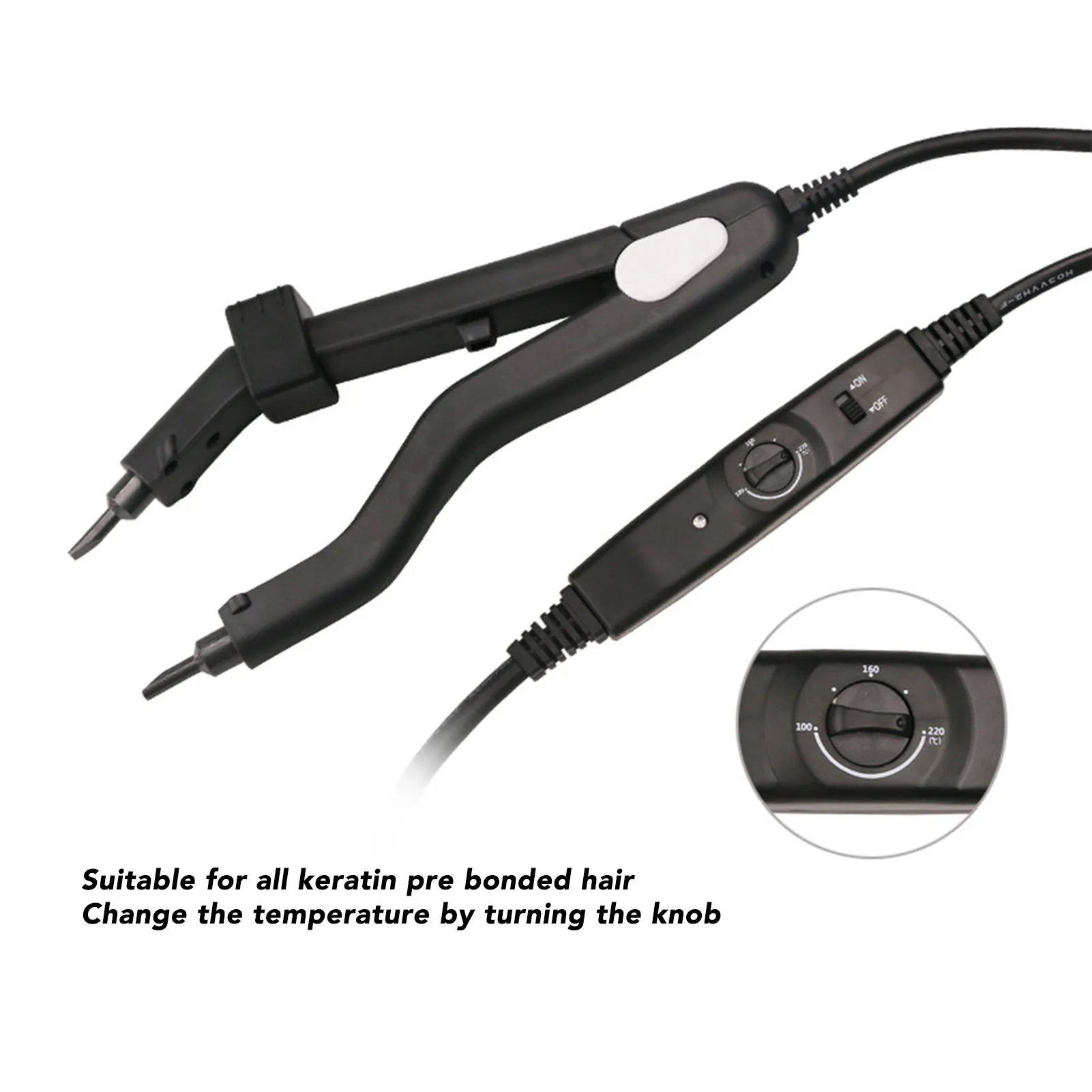 1pcs Hair Extensions Tool Fusion Hair Extensions Tool Professional Fusion Heat Iron Connector for Hair Extensions Hair Connector