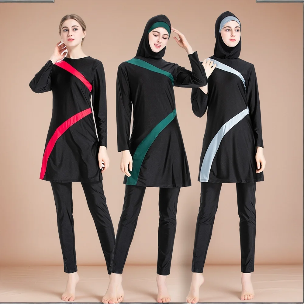ملابس سباحة إسلامية محافظة هوي الناس التواضع مصممة ملابس بحر نسائية تغطية كاملة بدلة سباحة ملابس سباحة ثقافية تقليدية