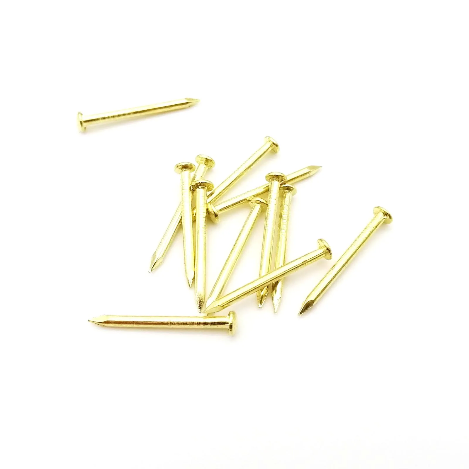 Round Head Nails 200pcs Golden Diameter 1.2mm 1.5mm 1.8mm Iron Small Mini For Jewelry Chest Box Case Hinge Furniture Drum