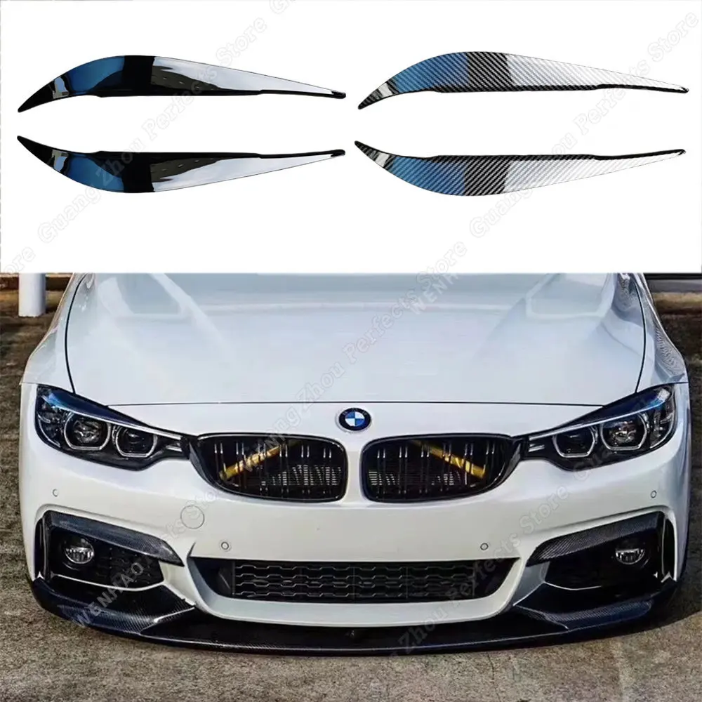 2Pcs ABS Glanz Bösen Scheinwerfer Augenbrauen Augenlid Für BMW 4 Serie F32  F33 F36 M4 420d 420i 425d 430i 435i 440i 2013-2021 Tuning - AliExpress