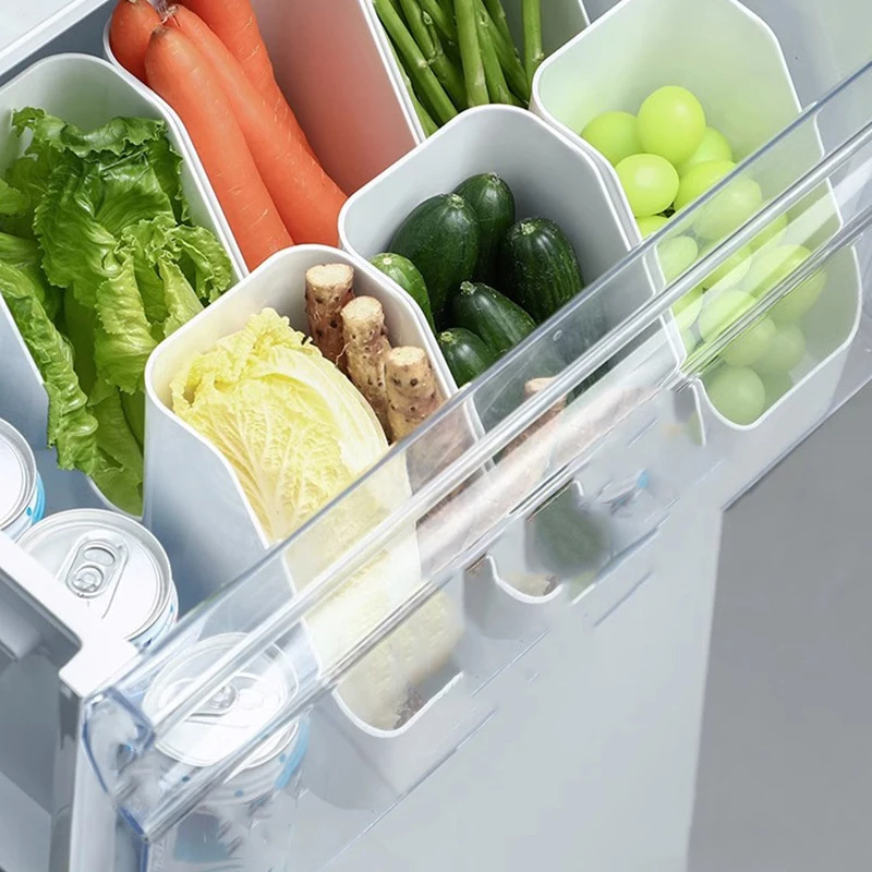 

Refrigerator Organizer Bins Fridge Food Sort Storage Box Transparent Seasoning Storage Box Kitchen Fridge Storage Organizer