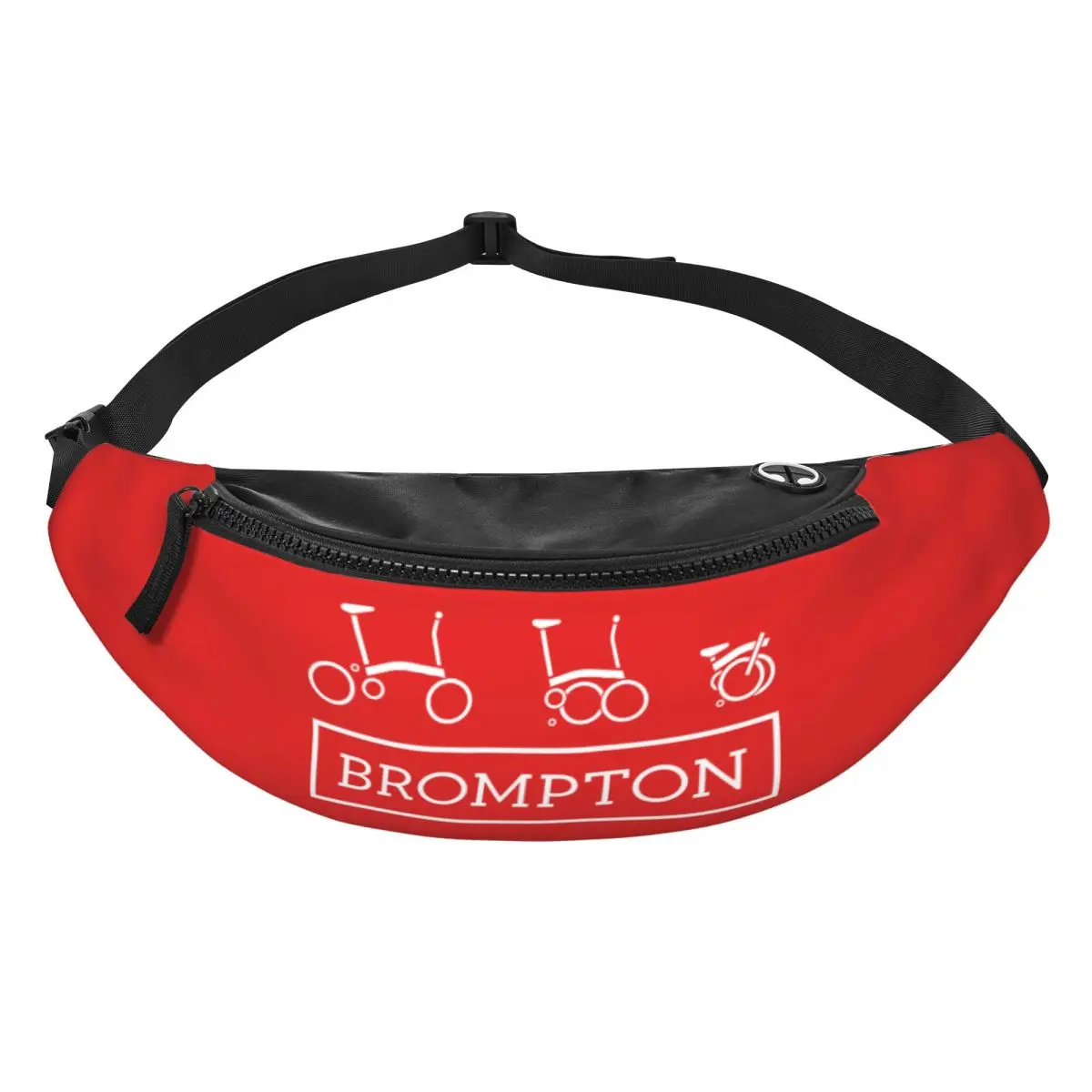 Bromptons Bike Fanny Pack Men Women Custom Crossbody Waist Bag for Travel Hiking Phone Money Pouch