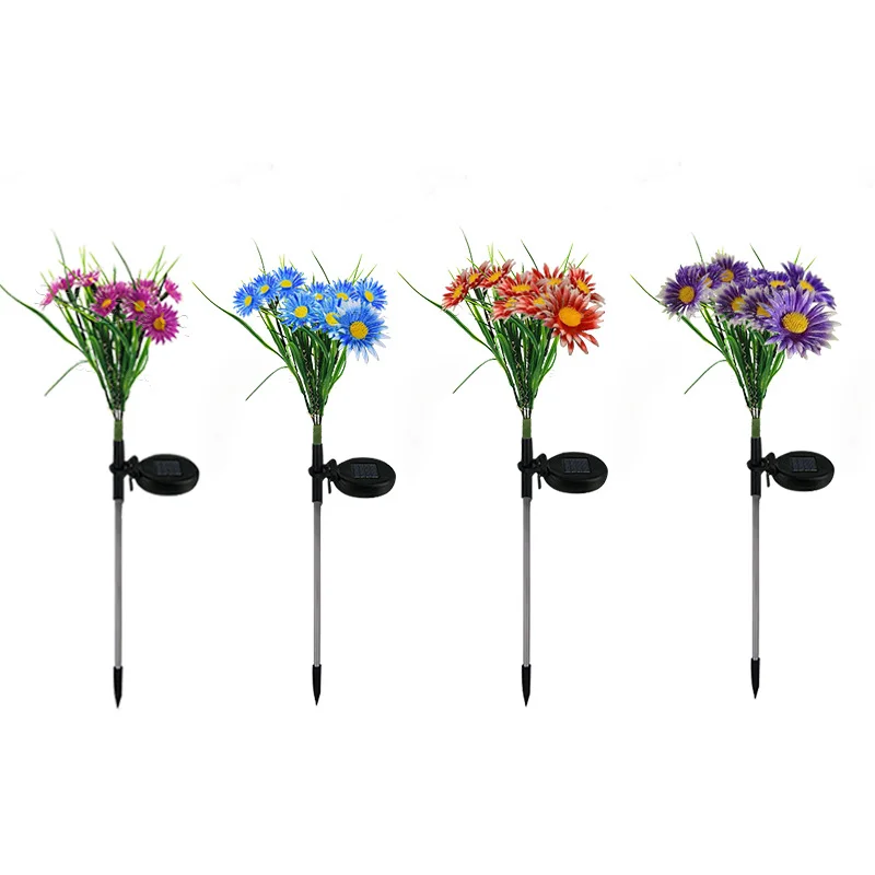 

Solar Lawn Lamp Garden Lights Wild Flower Light Sunflower Daisy Ground Plug Lamp Waterproof Yard Holiday Decoration
