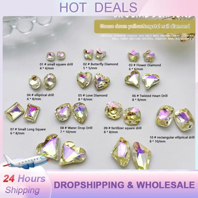 

Ornament Special-shaped Design Aurora Manicure Tools Special-shaped Rhinestone Polished And Rounded Section 12 Nail Art