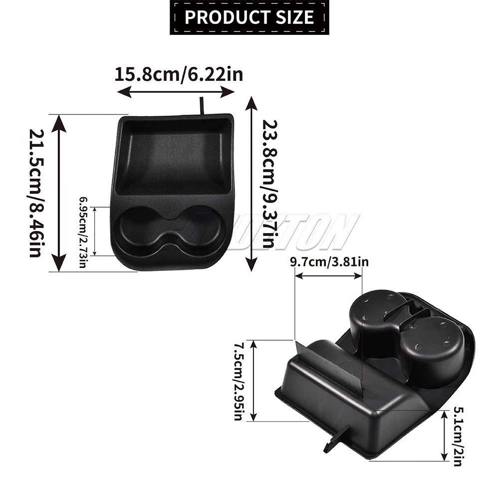 폭스바겐 골프 제타 벤토 MK3 A3 LHD 신형 미국 사양 센터 콘솔 듀얼 컵홀더 블랙 1EM862533 1EM862533B41 자동차 액세서리