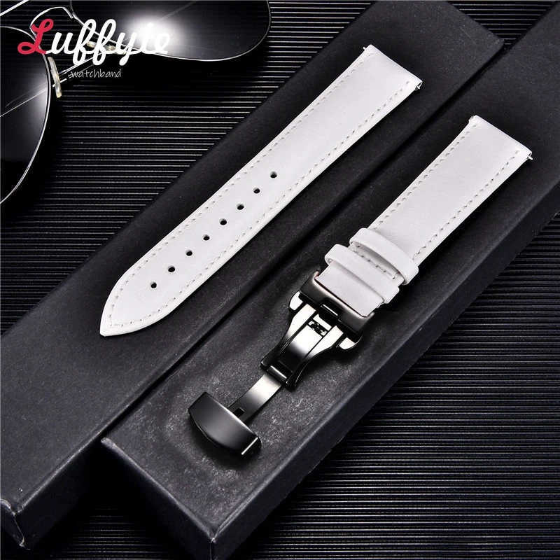Luxury Leather Watch Band - Premium 20mm/22mm Strap Replacement