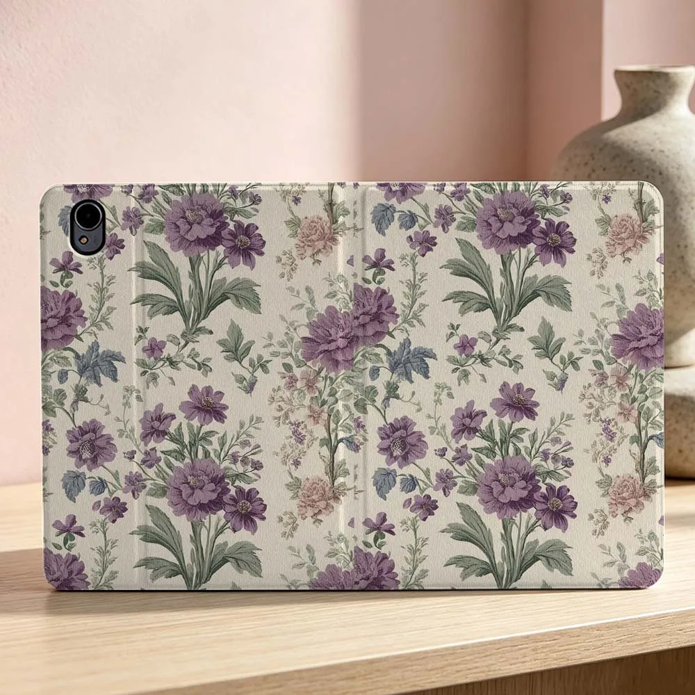 Vintage Floral Tablet Case - Soft Protective Cover with Retro Design