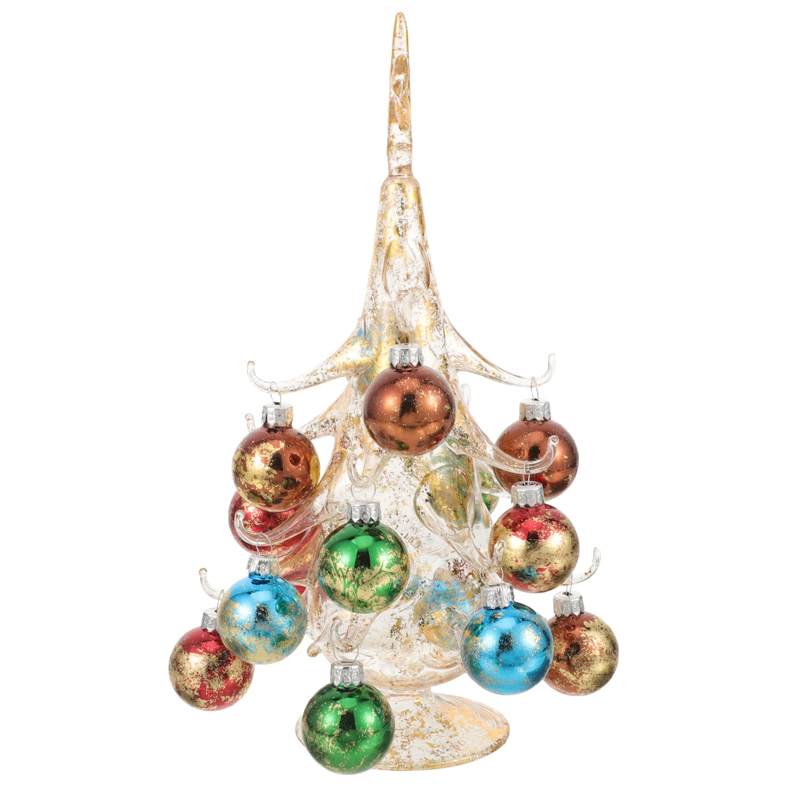

Christmas Tree Figurine Glass Christmas Tree Statue Christmas Tree Desktop Decoration