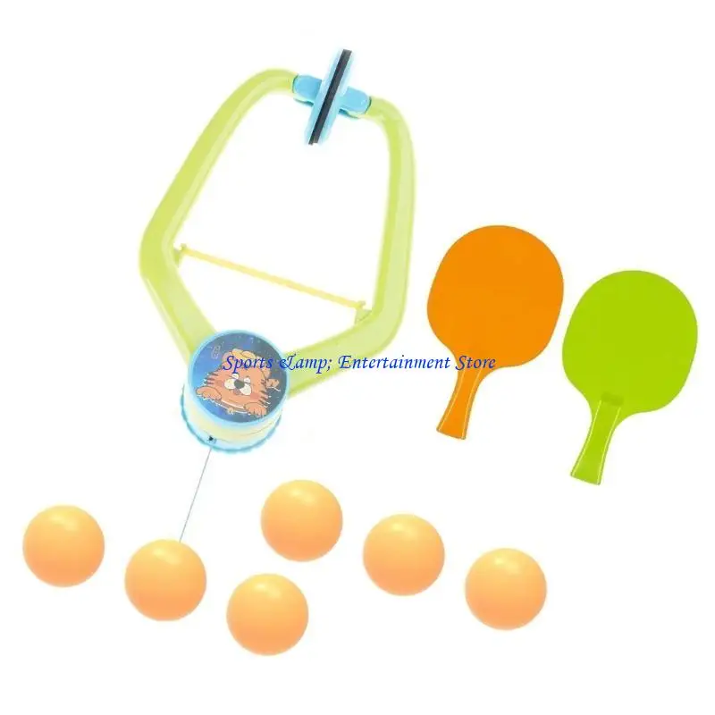 G7NF Tischtennis-Set mit Paddeln, Bällen, hängendes Tischtennis-Trainer-Set für Kinder für den Innenbereich – Detail 1