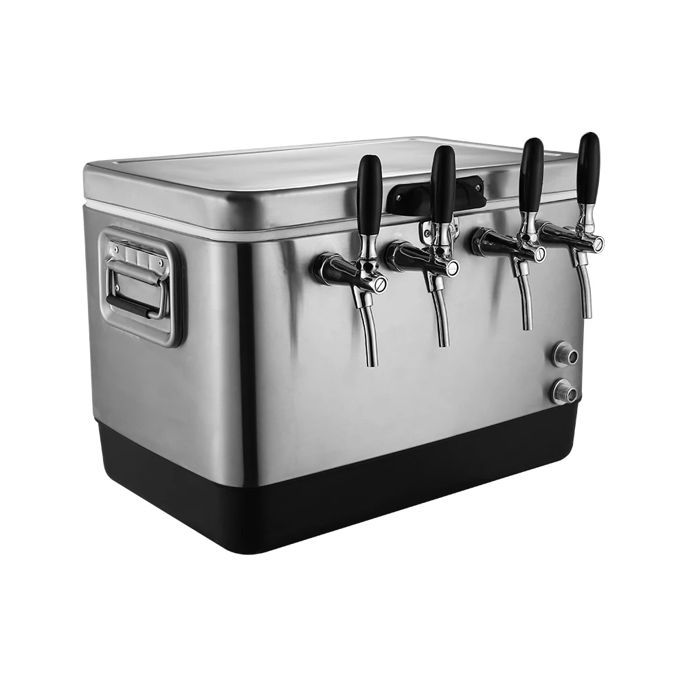 High Quality Stainless Steel Ice Cooler Box For Outdoor Camping Fishing Large Capacity Portable Cooler Wine Beer Box