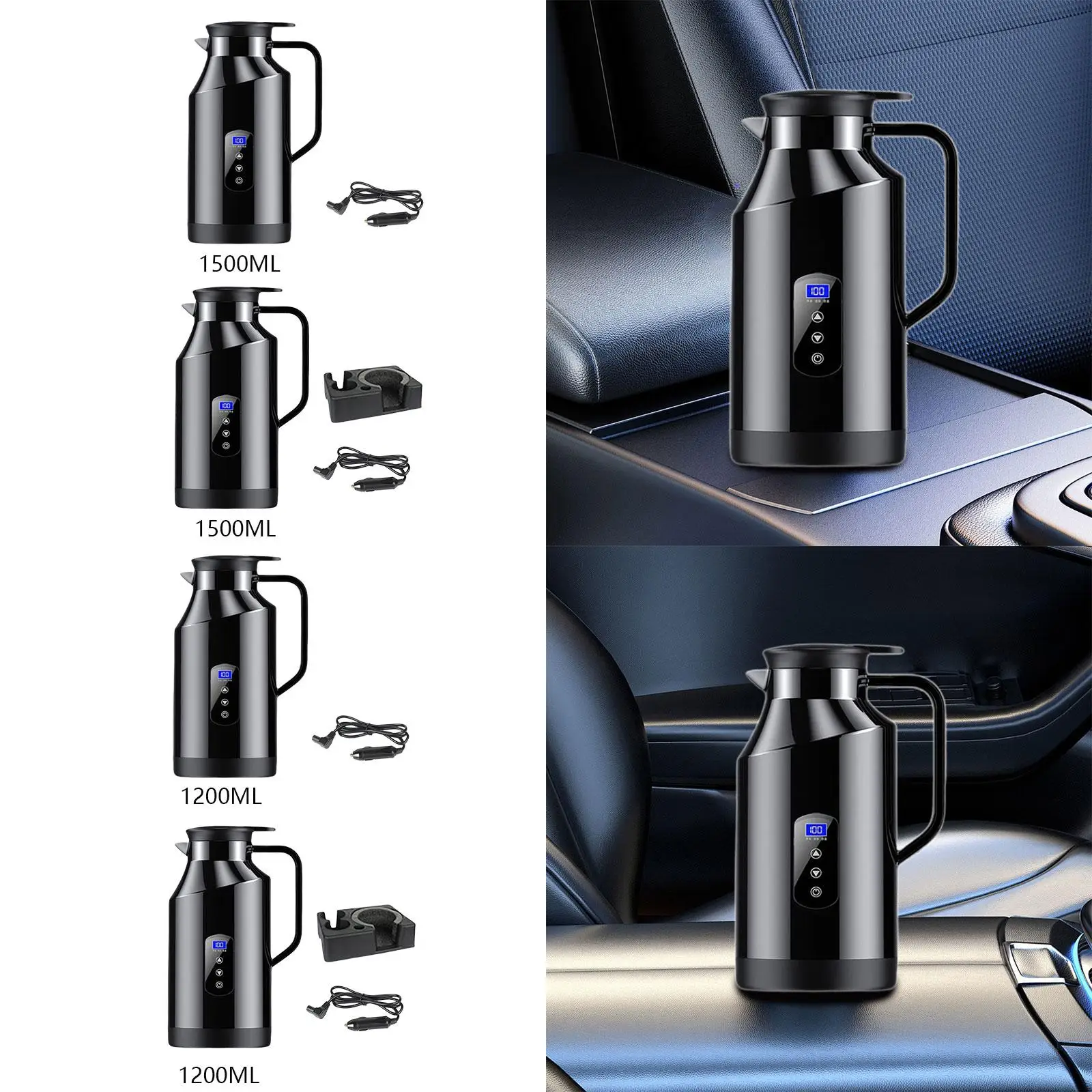 자동차 주전자 전기 보일러, 자동차 트럭용 가열 머그잔, 12V, 24V