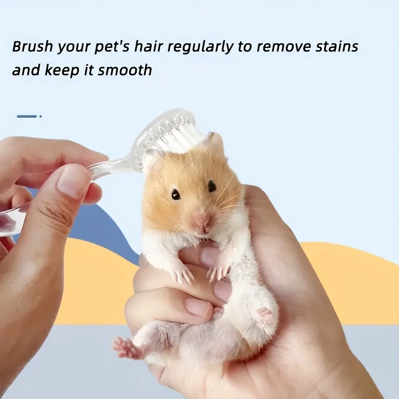Hamster Brush Soft Bristle Massage Long Hair Cleaning Combing
